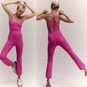 FREE PEOPLE Magenta Lets Bounce Onesie One Piece Jumpsuit